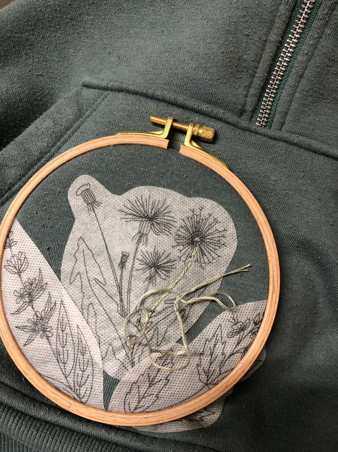 MCreativeJ | Unconventional Flowers | Stick and Stitch with floss