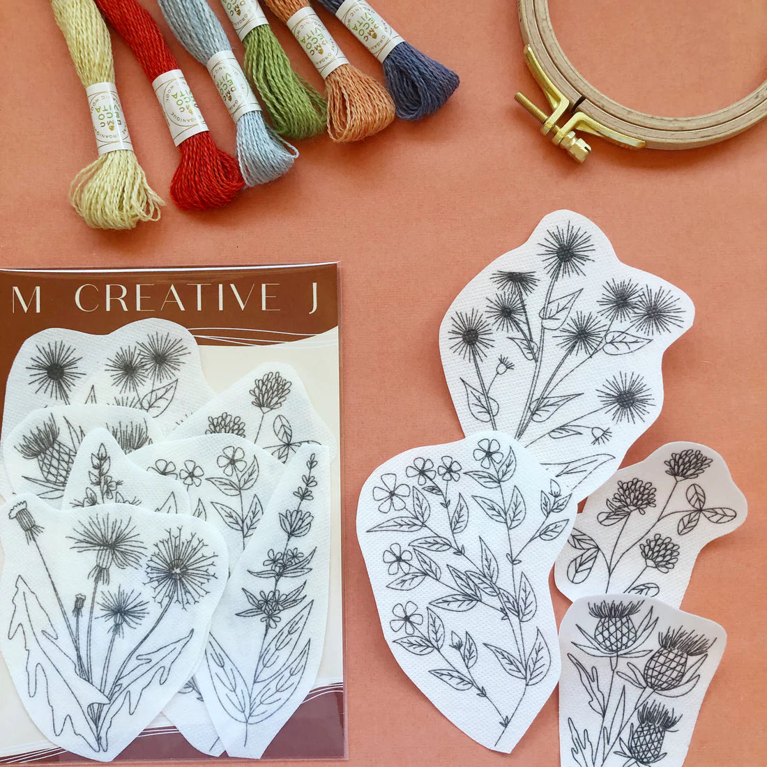 MCreativeJ | Unconventional Flowers | Stick and Stitch with floss