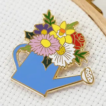 Caterpillar Cross Stitch | Needle Minder | Watering Can