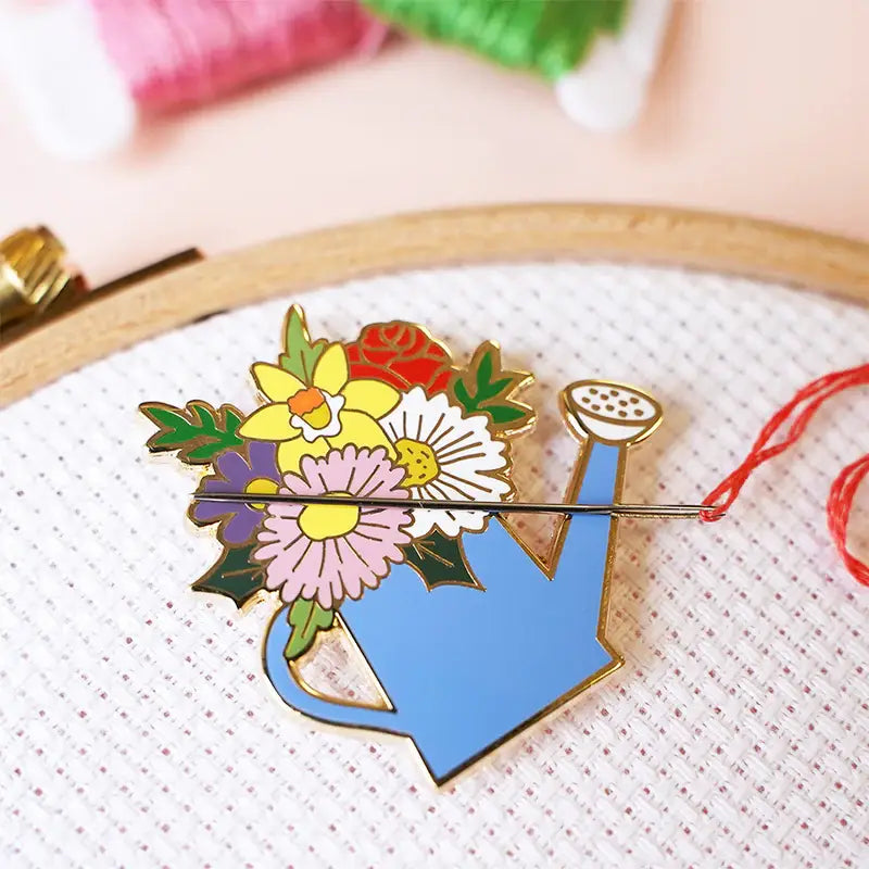 Caterpillar Cross Stitch | Needle Minder | Watering Can